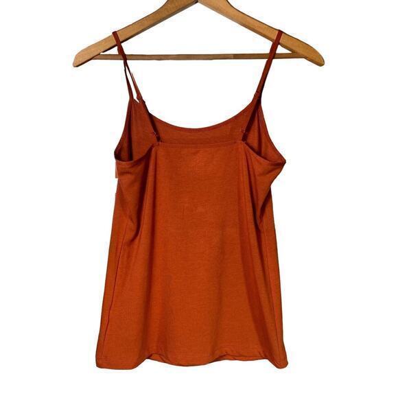TIME AND TRU BURNT ORANGE ADJUSTABLE STRAPS STRETCH KNIT CAMI/Tank Sz S (4-6) - Picture 4 of 7